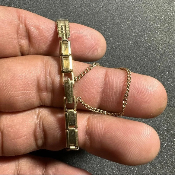 Vintage Caravelle N7 Ladies Cocktail Watch Gold Tone Mechanical Wind Up Working - Picture 7 of 10